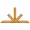 Ekena Millwork Saratoga Rough Sawn Timber Gable Bracket, Western Red Cedar, 72"W x 39"H x 4"D x 6"F, 13/12 Pitch GBW072X39X0406SAR00RWR - alternate 1